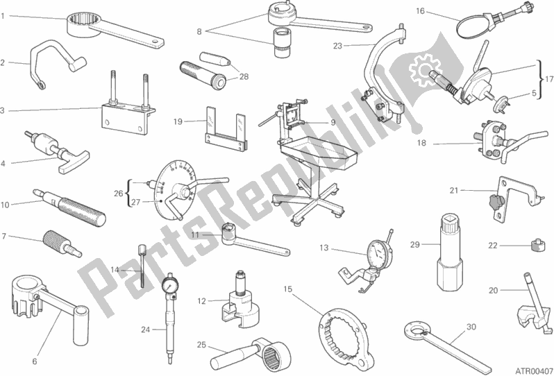 Todas las partes para Herramientas De Servicio De Taller, Motor de Ducati Monster 797 Plus 2019